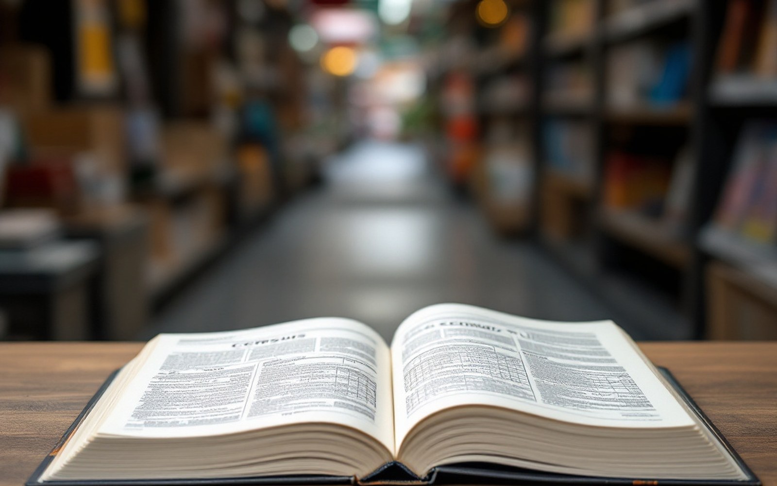 A bound census volume open on a library table